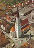   Luftaufnahme der Stadtpfarrkirche St. Johannes Baptist aus dem Jahre 1980