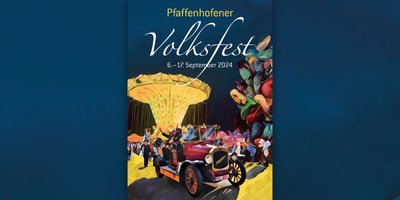 Das Volksfestplakat 2024, gestaltet von 
German Bachmaier.