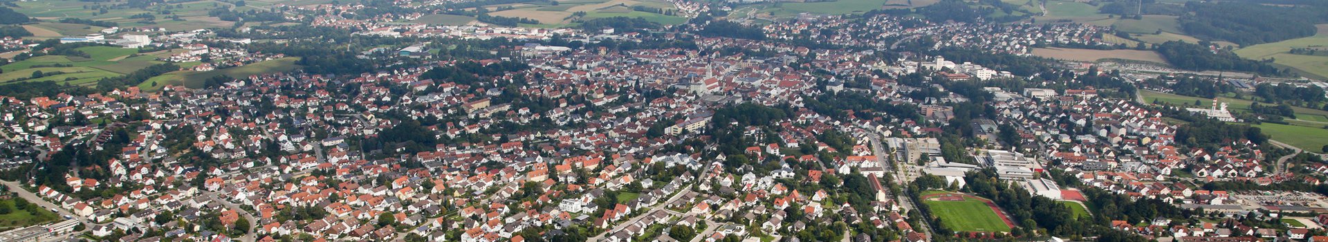 Luftbild von der Stadt Pfaffenhofen